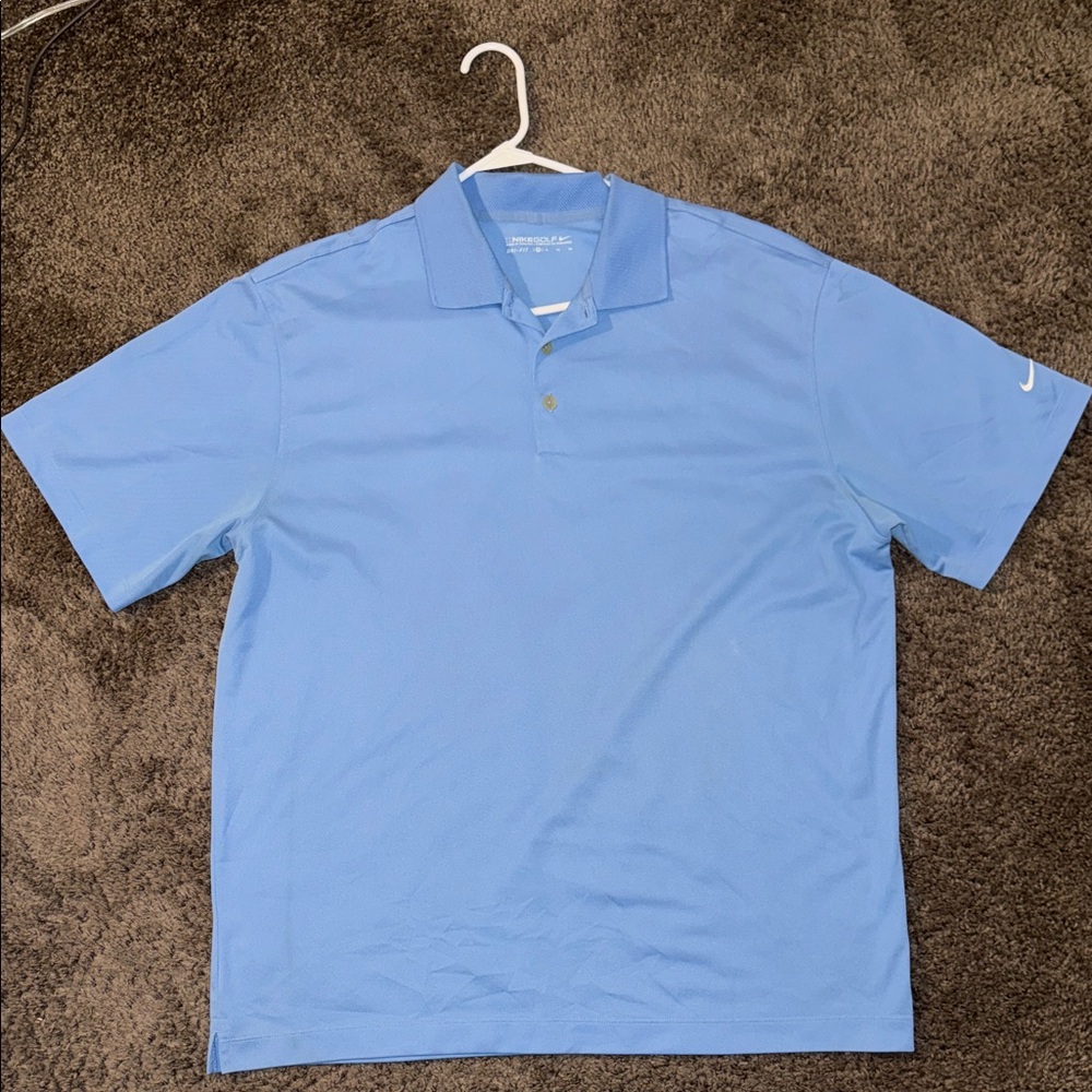 Nike Men's Light Blue Polo Shirt